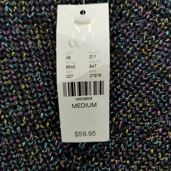 New York & Company Sweater Womens Medium Soho Black Multicolor Pullover *NWT* - Picture 4 of 13